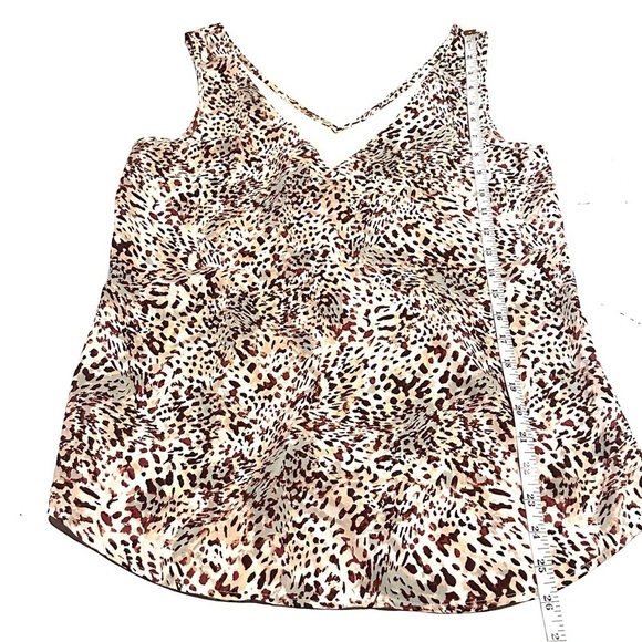 NWT Maurices Animal Print Sheer Stripe Neutral Tank Top Women's XS - Picture 7 of 8